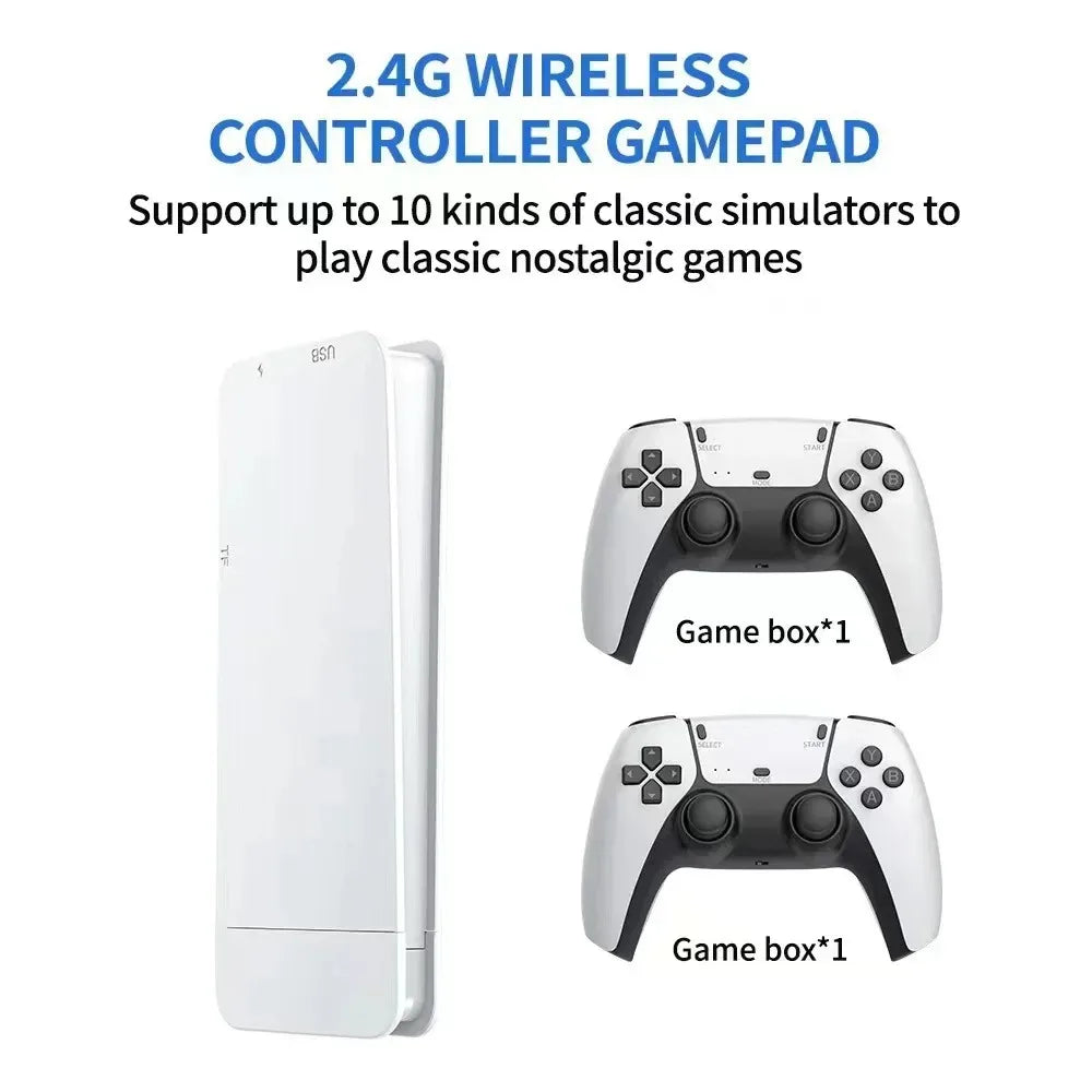 New 4K TV Game Stick M15 ultra 64G 128G Handheld Game Player 2.4G Dual Wireless Controller 50000+ Games