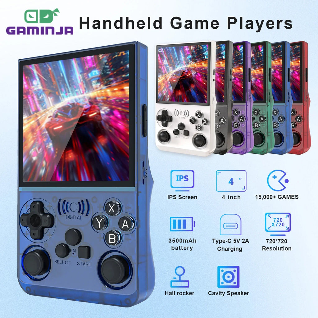 GAMINJA ANS13 Retro Handheld Video Game Console 15000+ Games